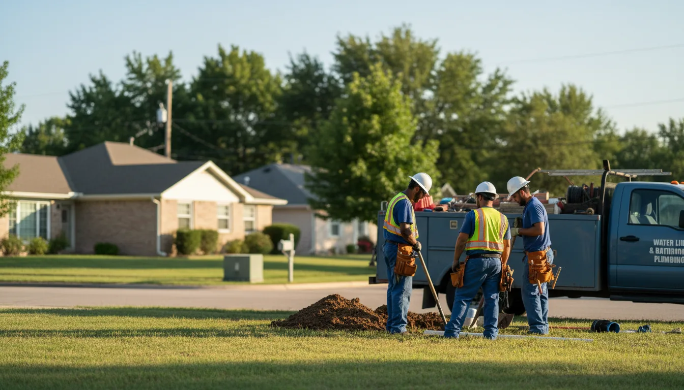 Residential water line and bathroom plumbing service in Danielsville, PA